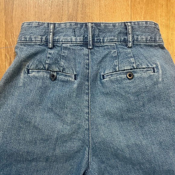 Madewell Pleated Wide Leg Jeans Size 0 High Rise Medium Wash - Picture 7 of 8